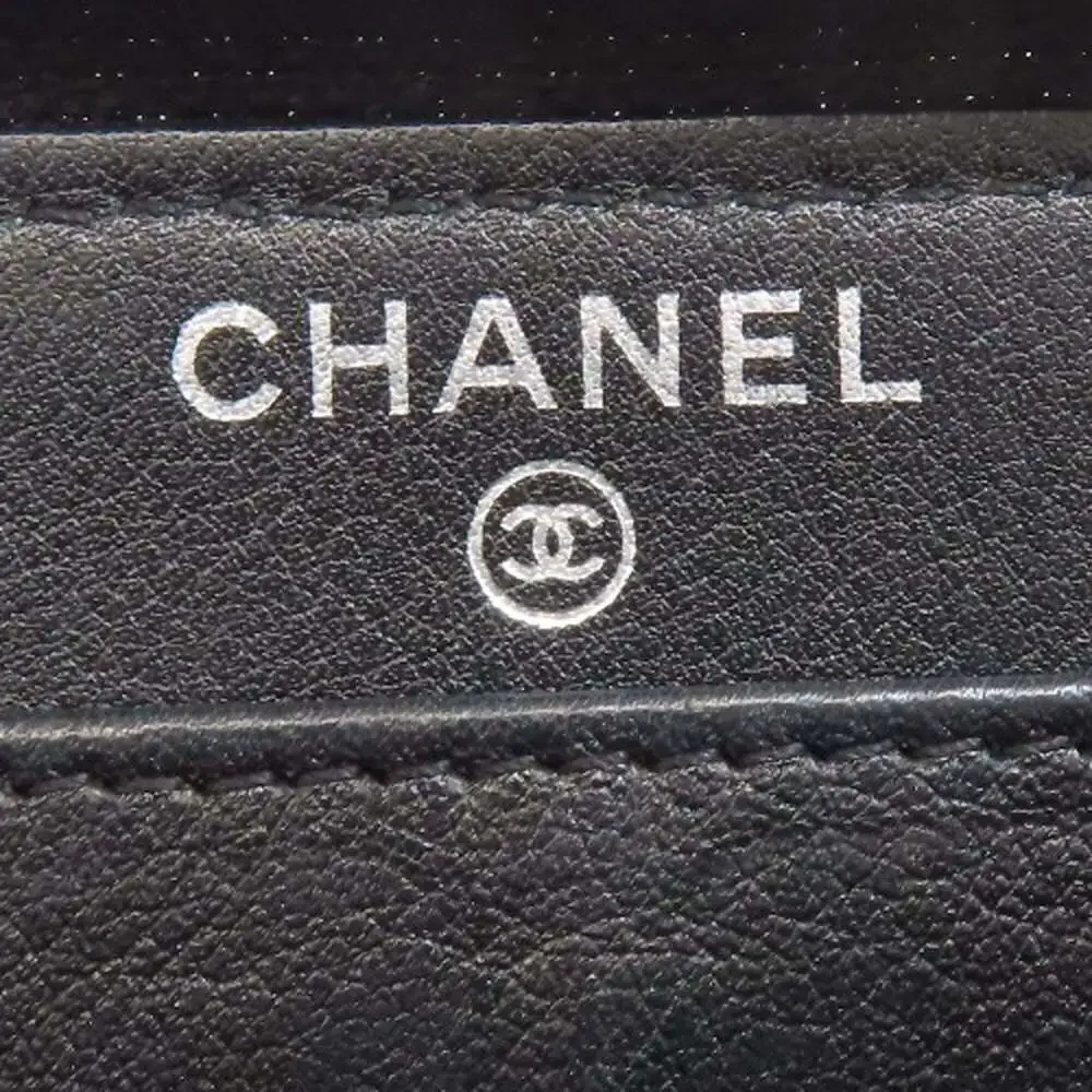 CHANEL Black Logo Wallet